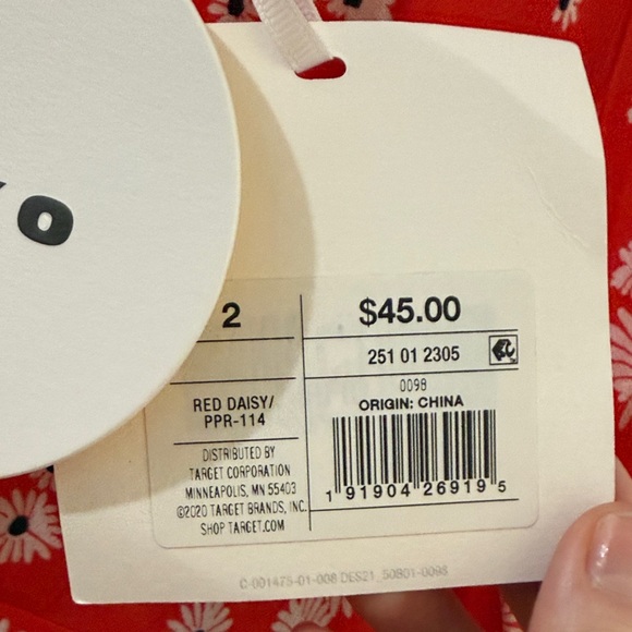 Red Floral Dress - Picture 3 of 4